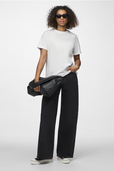 Pieces pcria ss fold up solid tee noos bc
